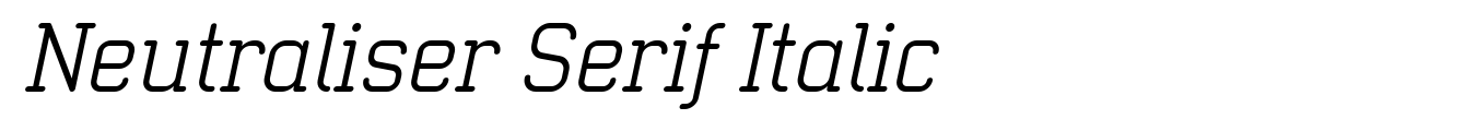 Neutraliser Serif Italic